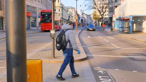London Under Lock Down Stock Footage 127549783