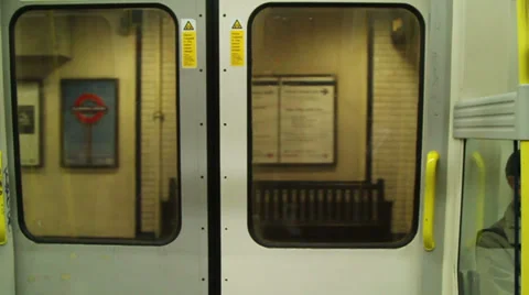 London Underground #Pulling out of St. James Park Stock Footage 33826651