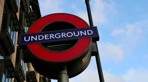 London Underground Sign Stock Footage 38833643