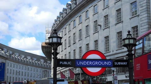 London Underground Station at Regent Street Stock Footage