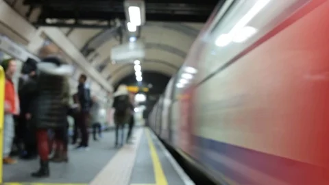 London Underground time lapse Stock Footage