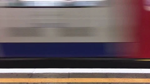 London underground train Stock Footage 72374667