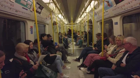 London Underground  train Stock Footage 300296324