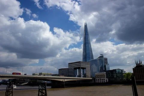 London, United Kingdom - April 24 2022: London Bridge on a cloudy spring day Stock Photos