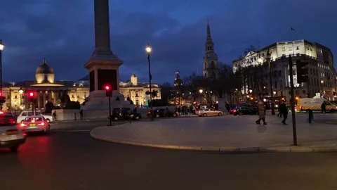 London, United Kingdom, February 7, 2022: Nightlife on the streets of London Stock Footage