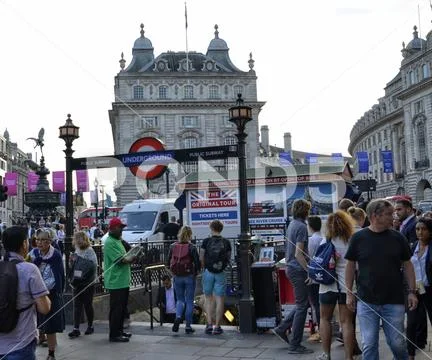 London, United Kingdom, June 2018. Access to the metro station in Piccadilly Stock Photos