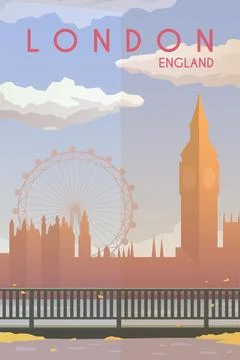 London. Vector poster. Stock Illustration