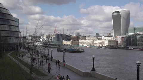 London view from the tower bridge Stock Footage 63208557