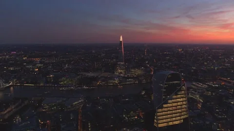 London views At Dusk 库存影片 165301589