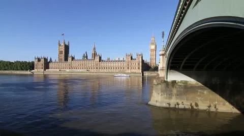 London Westminster Bridge Stock Footage 12174306