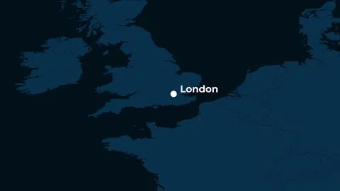 London On the World Map Illustrazione stock