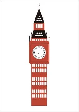 London's Big Ben Stock Illustration