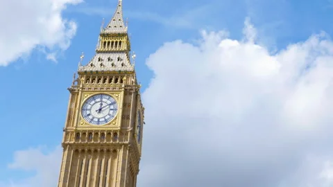 London's Big Ben Medium Shot Stock Footage 249708907