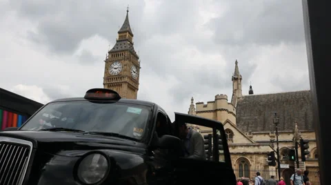 London's black cabs, Uber Stock Footage 39356035