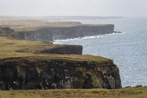 Londrangar Basalt Cliffs (Hellnar) in Iceland Stock Photos
