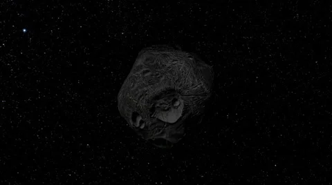 Lone asteroid flyby Stock Footage 33653562
