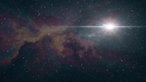 Lone big star shine in soft nebula stars night sky illustration background new 스톡 일러스트