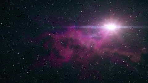 Lone big star shine in soft nebula stars night sky illustration background new イラスト素材