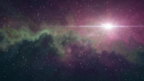 Lone big star shine in soft nebula stars night sky illustration background new イラスト素材
