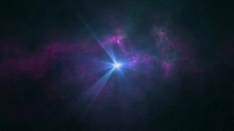 Lone big star shine in soft nebula stars night sky illustration background new 스톡 일러스트