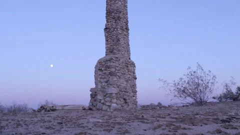 Lone chimney in desert 02 Stock-Footage 130927063