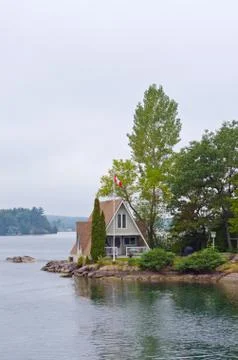 Lone cottage Stock Photos