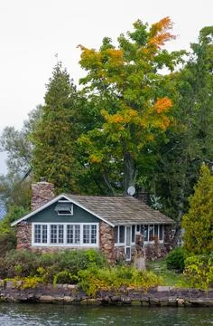 Lone cottage Stock Photos