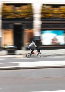 The lone cyclist Stock Photos