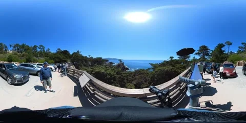 Lone Cypress VR 360 Equirectangular POV 07 17 Mile Drive California Coast USA Video stock 244456194