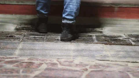A lone guy walks in the subway alone. Stock Footage 130737993