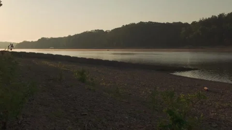 Lone Kayaker on the lake Video stock 345119499