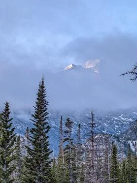 Lone Peak Mountain Cloudy Foto stock