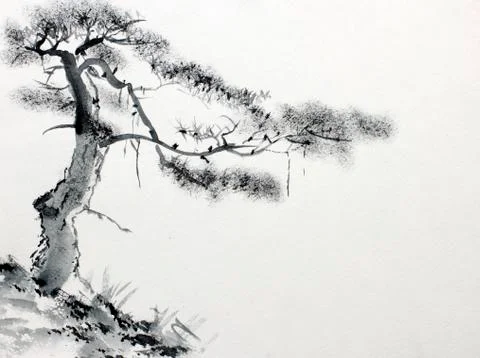 Lone Pine Stock Illustration