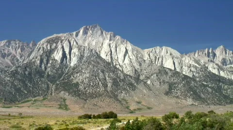 Lone Pine Peak and Mt. Whitney Stock Footage 565185