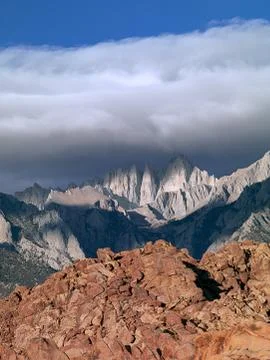 Lone pine peak Stock Photos