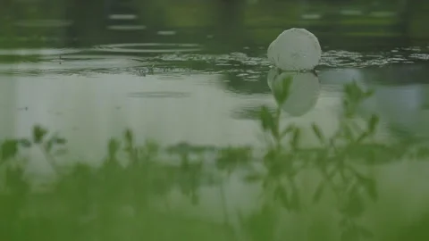Lone plastic cup discarded in the river Stock-Footage 254191335