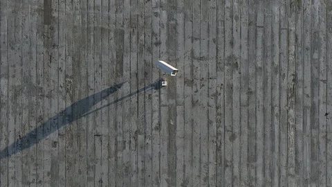 Lone Security camera on a concrete wall Video stock 91730574