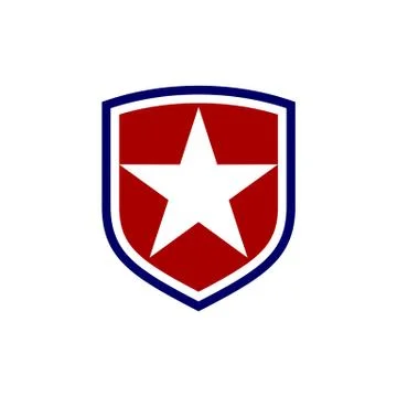 Lone Star Shield Logo Template Illustration Design. EPS 10. Stock Illustration