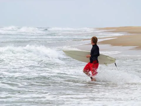Lone surfer Foto stock