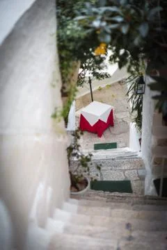 Lone table Stock Photos