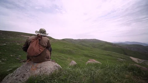 Lone traveler Stock Footage 77994932