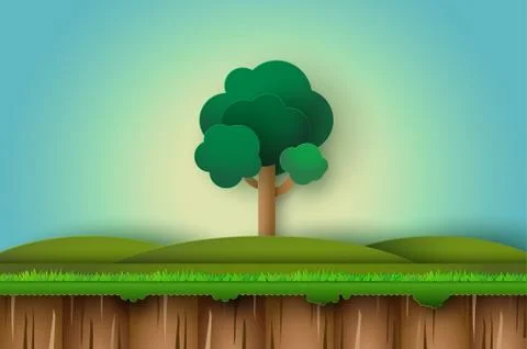 A lone tree. Stock Illustration