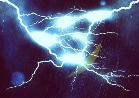 Lone umbrella in the storm Ilustración de archivo
