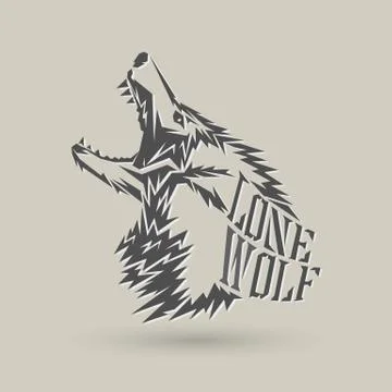 Lone wolf Stock Illustration