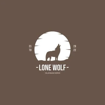 Lone Wolf Logo Stock Illustration