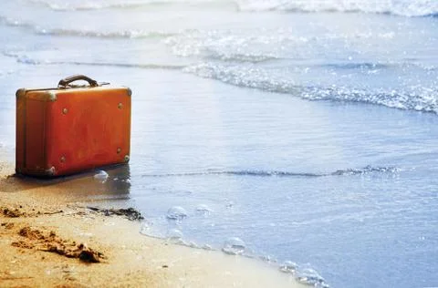 Loneliness on the beach Stock Photos