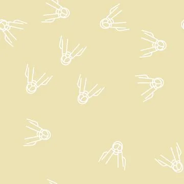 Loneliness psychological problems line seamless pattern Stock Illustration