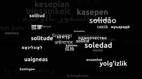 Loneliness Translated in 50 Worldwide Languages Endless Looping 3d Zooming Wo Stockbeeldmateriaal 145201080