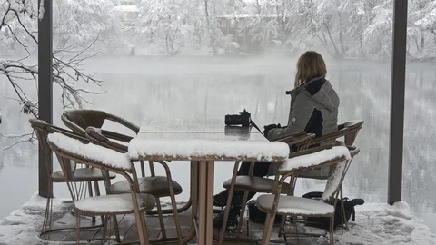 Loneliness in winter Video stock 87694721