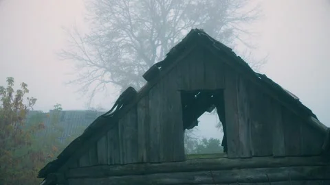 Lonely abandoned house Stock Footage 330743572